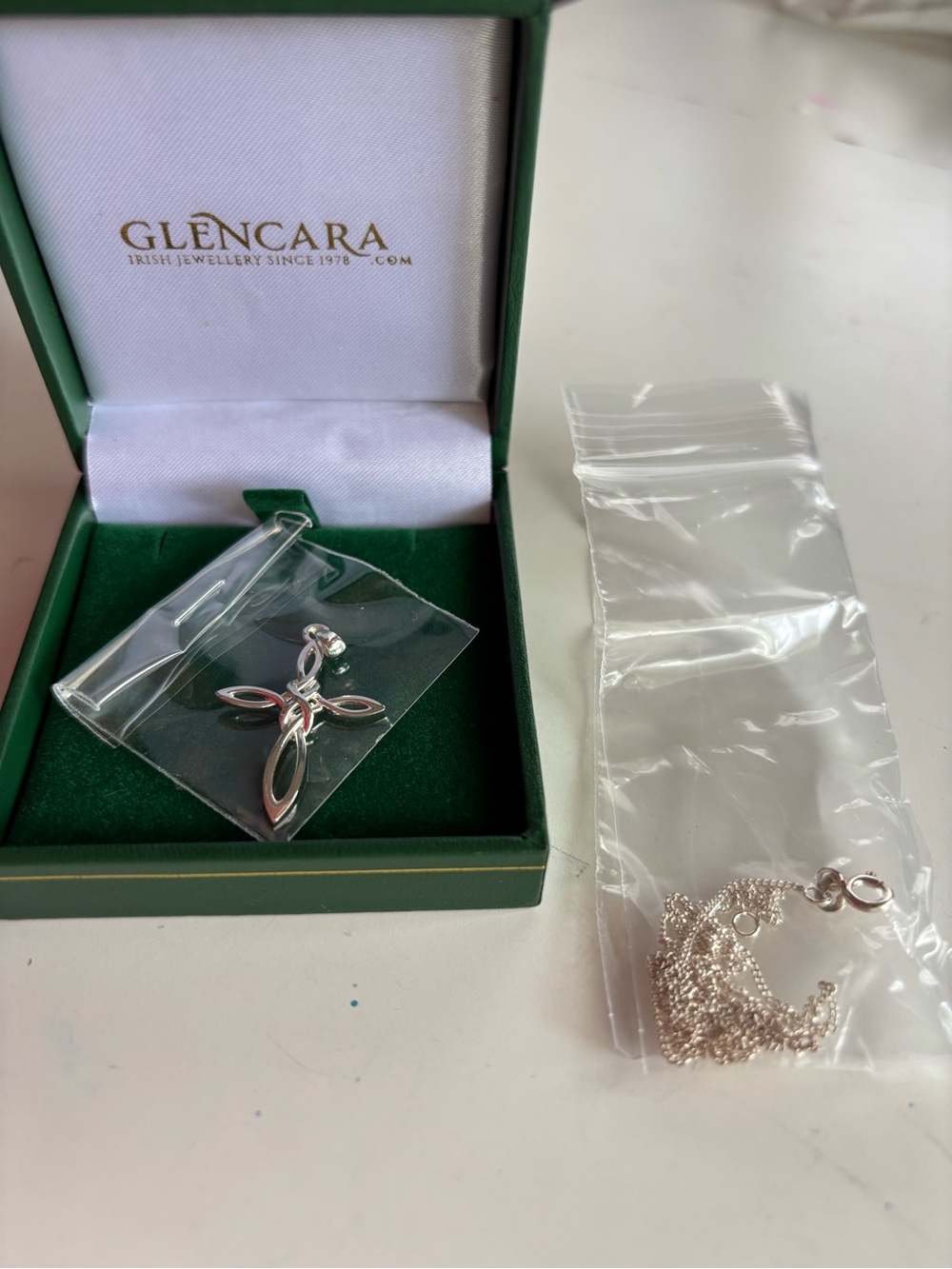 Sterling Silver Celtic Cross Necklace - Silver